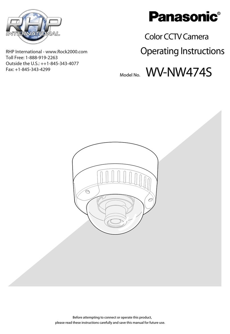 Panasonic WVNW474S - COLOR CCTV CAMERA User manual