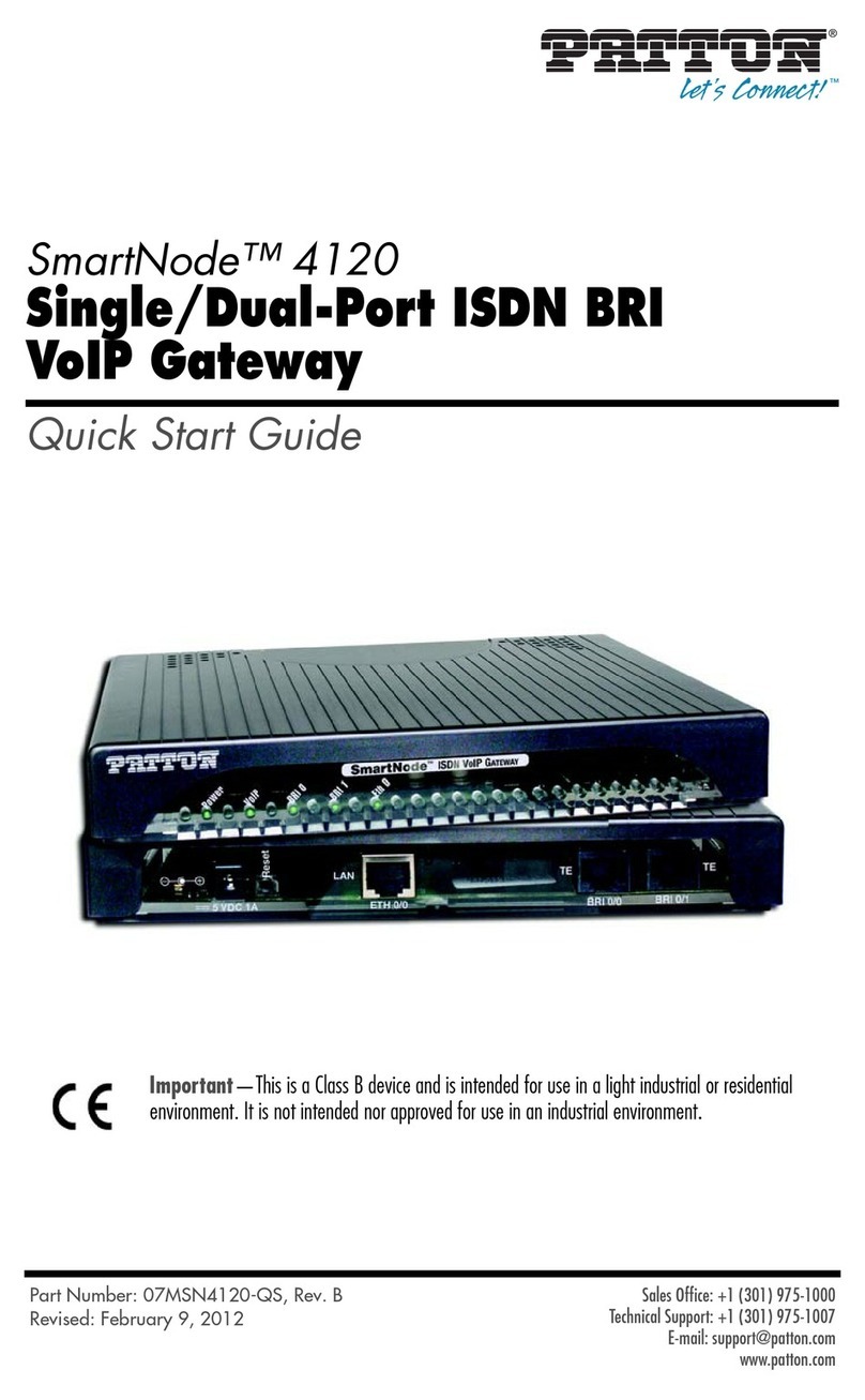 Patton electronics SMARTNODE 4120 User manual