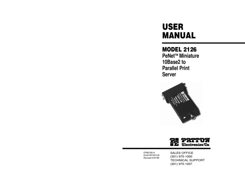 Patton electronics MODEL 2126 user manual