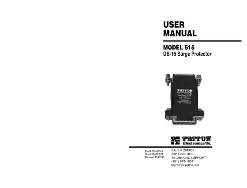 Patton electronics 515 DB-15 User manual
