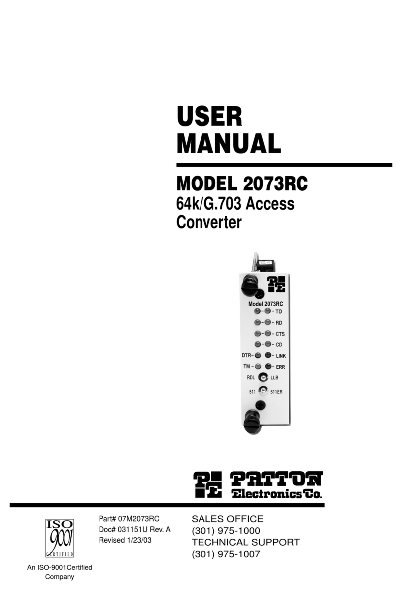 Patton electronics 2073RC User manual