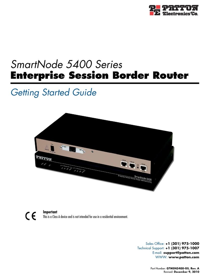 Patton electronics SMARTNODE 5400 User manual