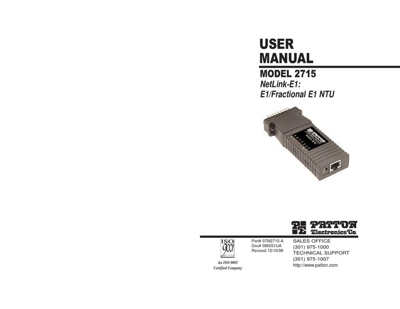 Patton electronics NetLink-E1 2715 user manual