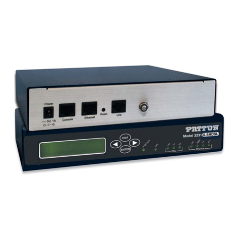 Patton electronics Industrial Ethernet Extender with LCD Interface... Instruction Manual
