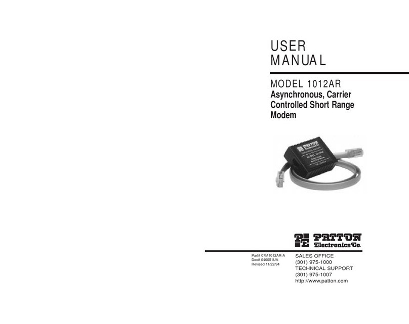 Patton electronics MODEL 1012AR User manual