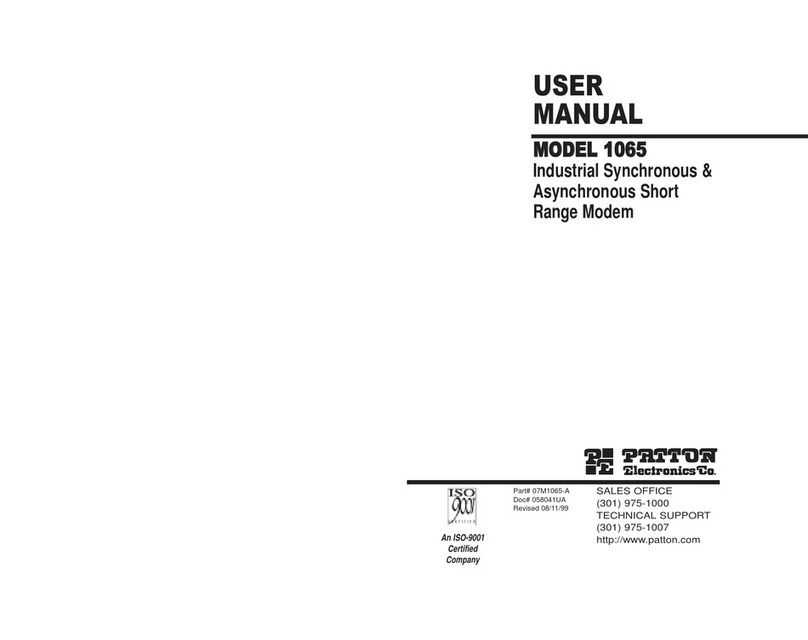 Patton electronics Model 1065 user manual