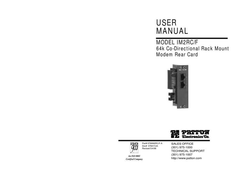 Patton electronics IM2RC/F user manual