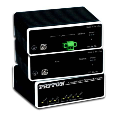 Patton electronics CopperLink Ethernet Extenders 2158A User manual