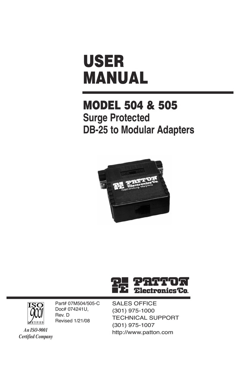 Patton electronics 504 User manual