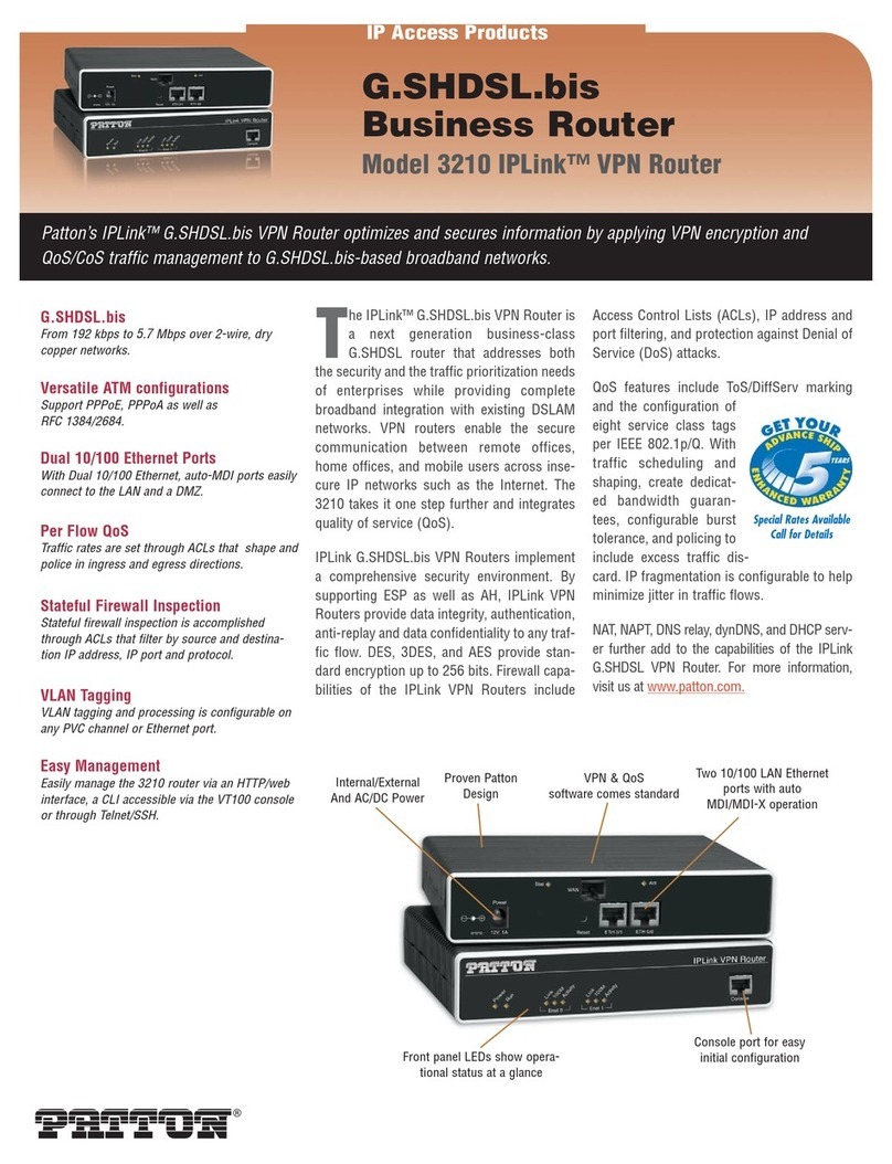 Patton electronics 3210 User manual