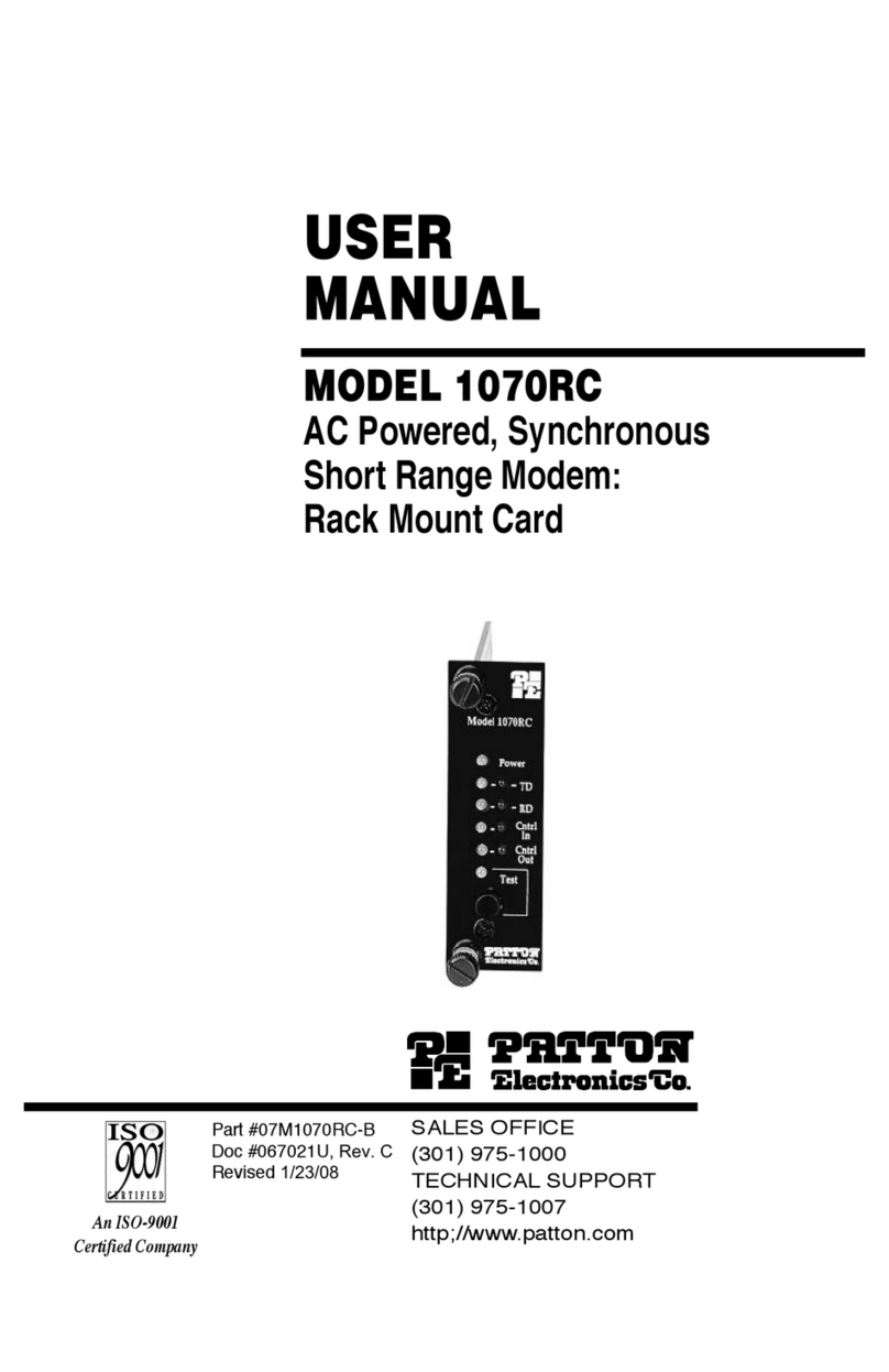 Patton electronics 1070RC User manual