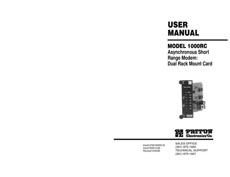 Patton electronics 1000RC User manual