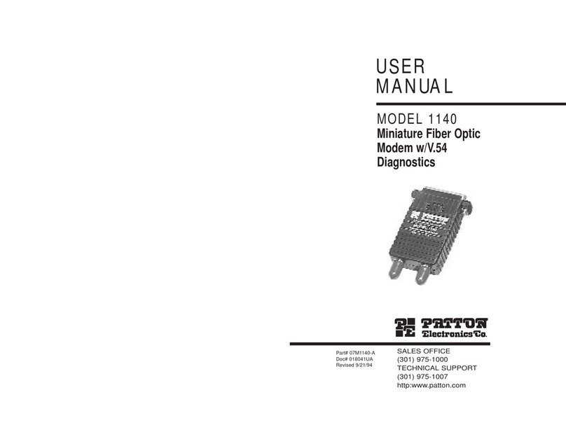 Patton electronics 1140 user manual
