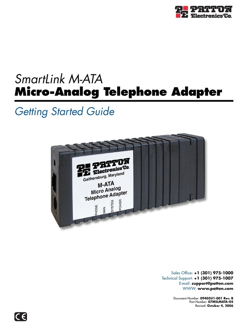 Patton electronics Patton SmartLink M-ATA Getting started guide