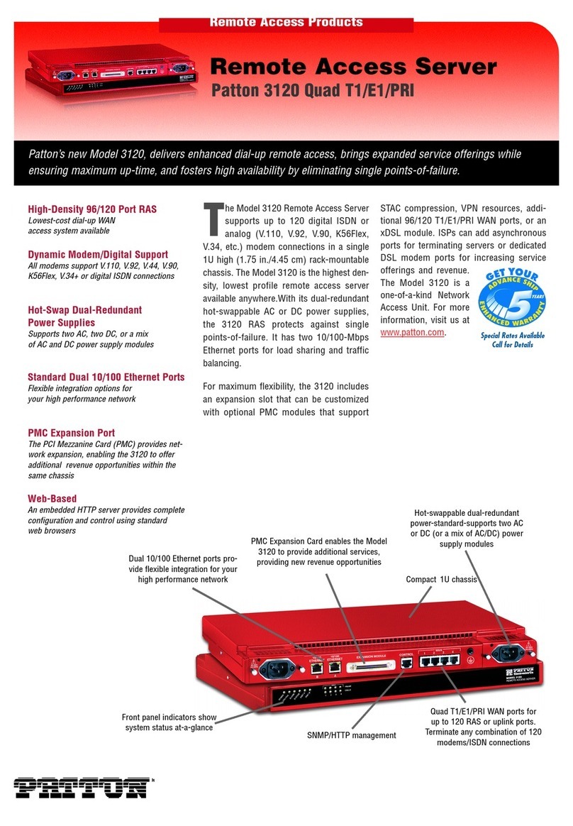 Patton electronics Patton RAS 3120 User manual