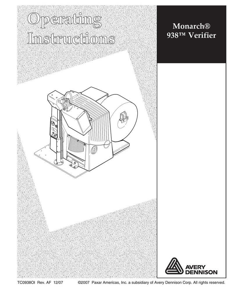 Avery Dennison Monarch 938 User manual Avery Dennison Monarch 938 User manual