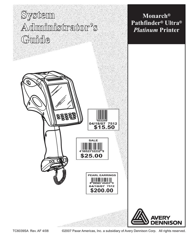 Avery Dennison Monarch TC6039SA Service manual Avery Dennison Monarch TC6039SA Service manual