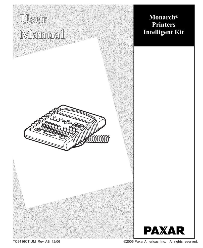 Paxar 9416 user manual