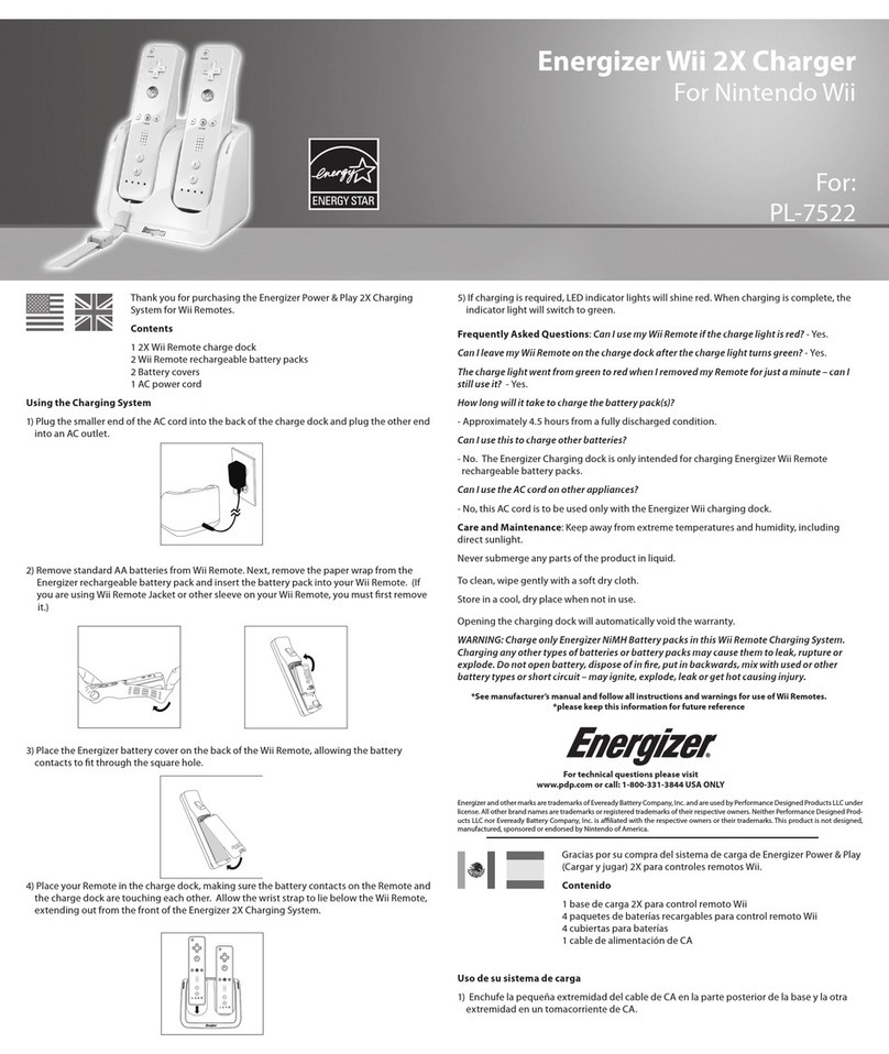 Energizer PL-7522 User instructions Energizer PL-7522 User instructions