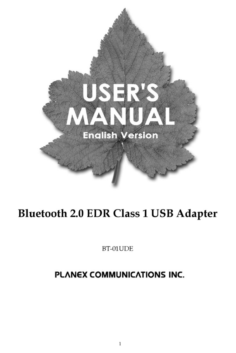 Planex BT-01UDE User manual Planex BT-01UDE User manual