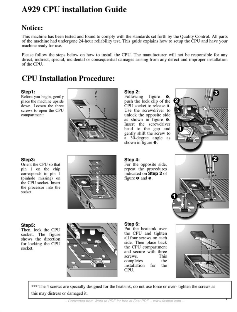 PCchips A929 User manual