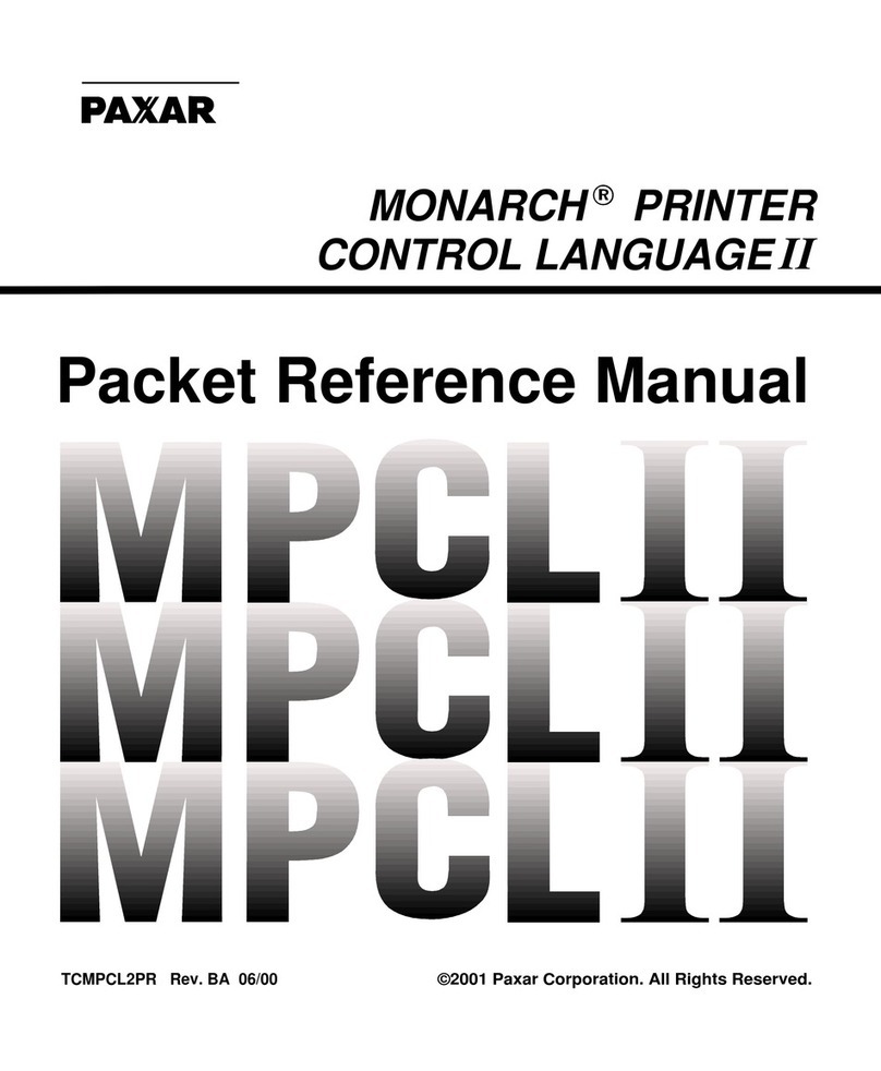 Paxar Monarch TCMPCL2PR User manual