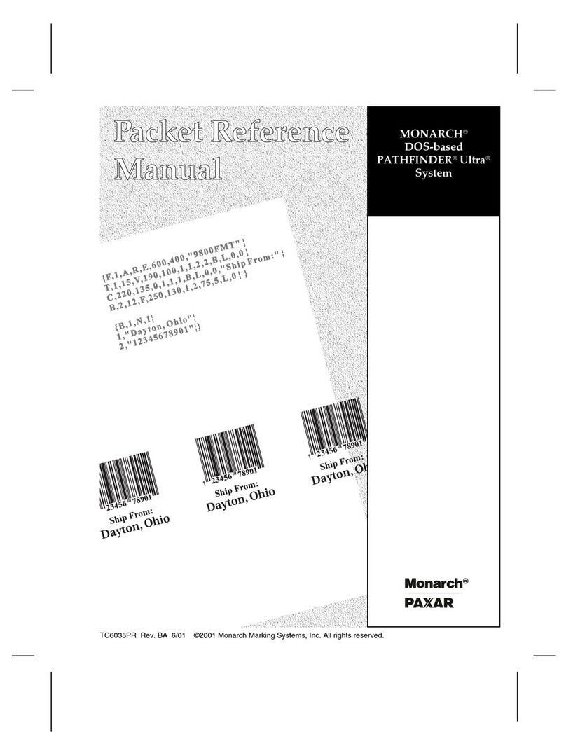 Paxar Monarch TC6035PR User manual