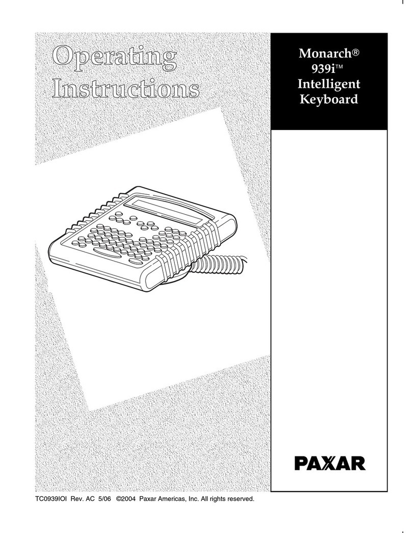 Paxar 939i User manual