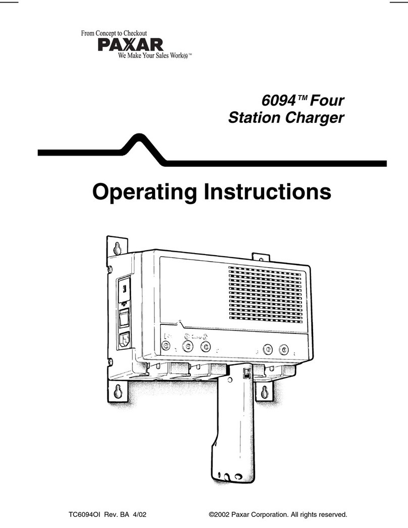Paxar Four Station Charger 6094 operating instructions