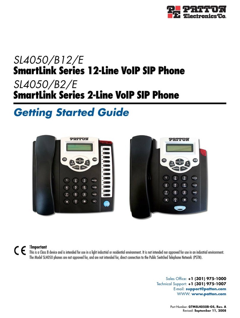 Patton electronics SL4050/B12/E Getting started guide