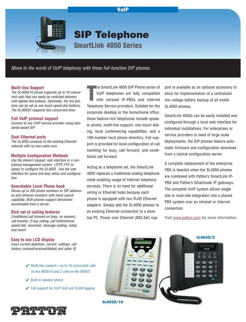 Patton electronics SmartLink 4050 Series Specification sheet