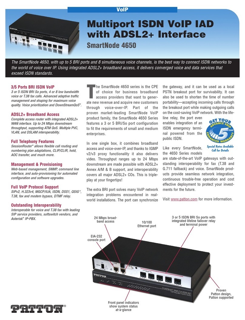 Patton electronics SmartNode 4650 datasheet Patton electronics SmartNode 4650 datasheet