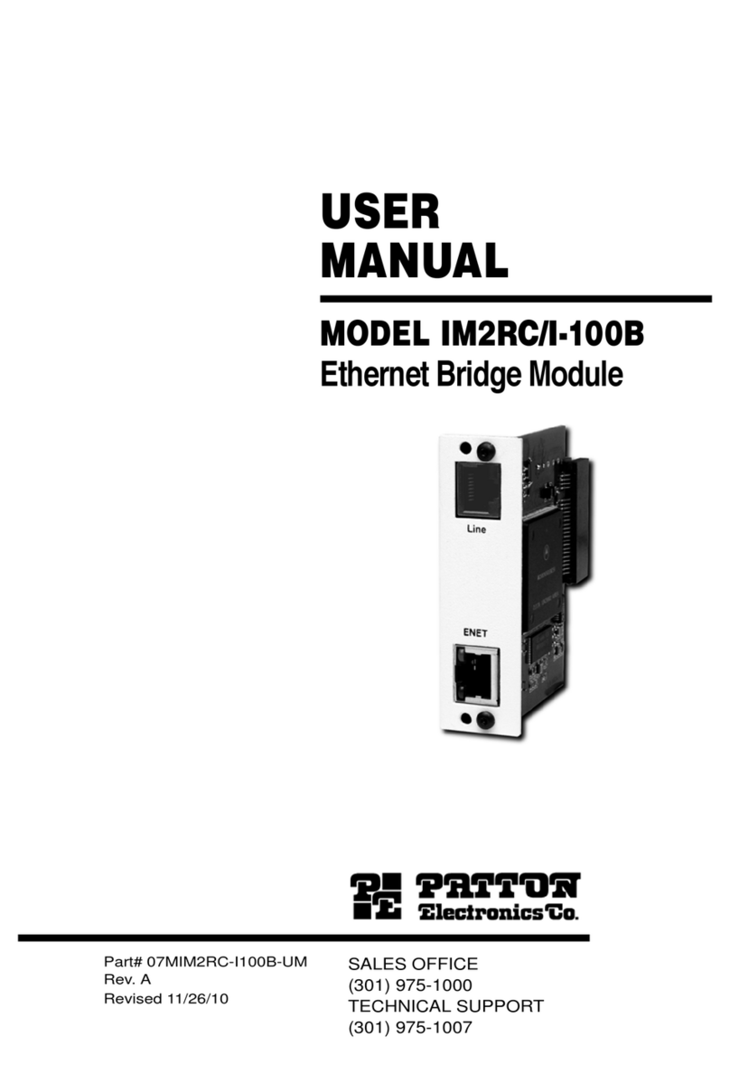 Patton electronics IM2RC/I-100B user manual