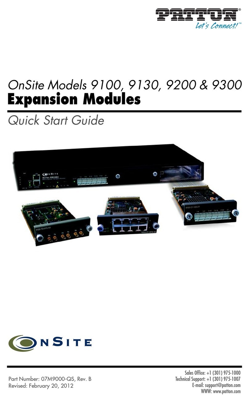 Patton electronics OnSite 9100 User manual