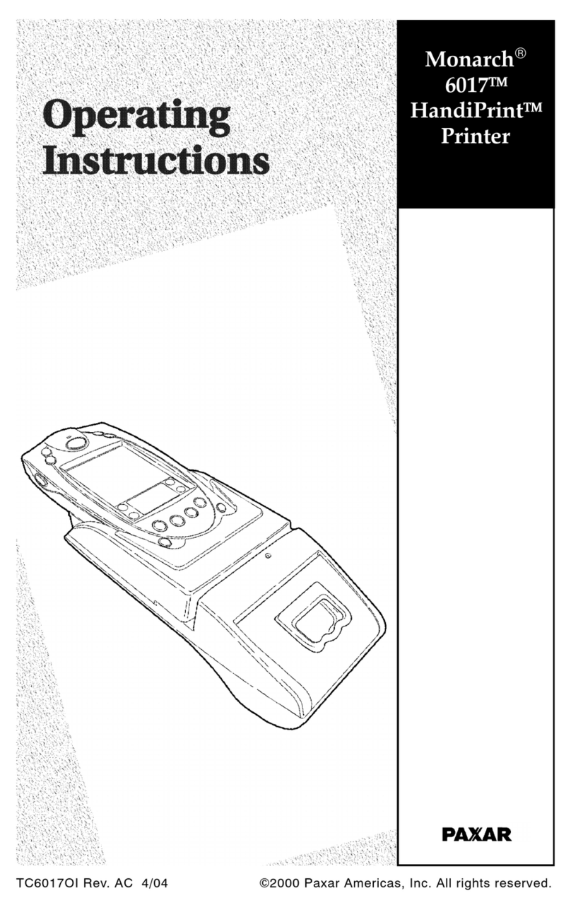 Paxar Handi Print 6017 User manual