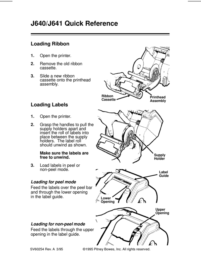 Paxar J640 User manual
