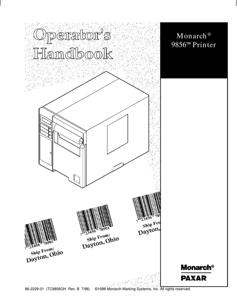 Paxar 9856 Service manual