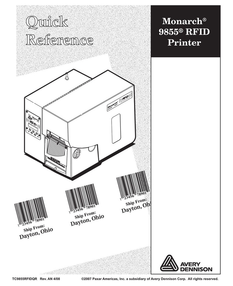 Paxar Monarch 9855 RFID quick reference