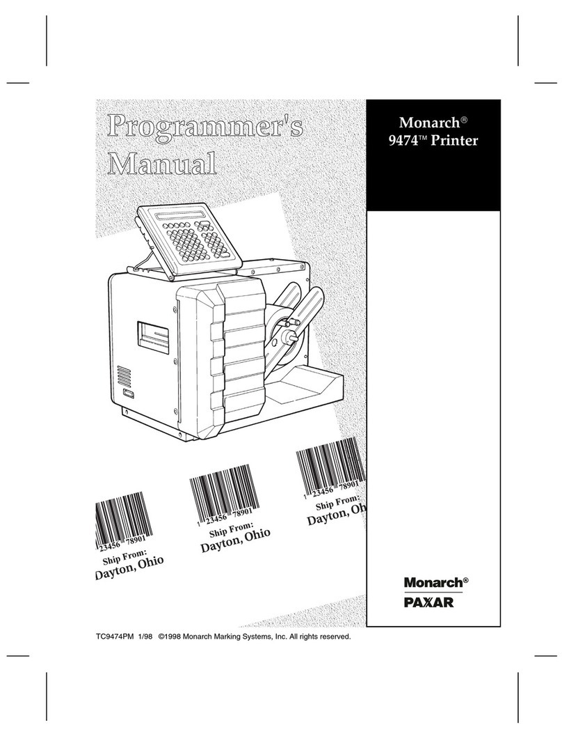Monarch 9474 Operating and maintenance manual