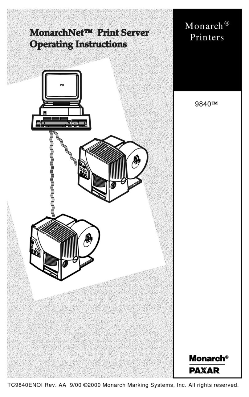 Paxar 9840 operating instructions