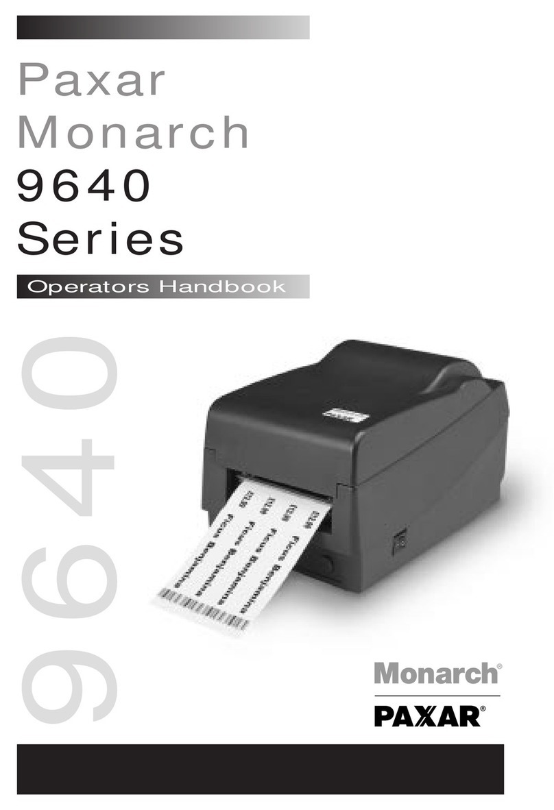Paxar 9640 Service manual