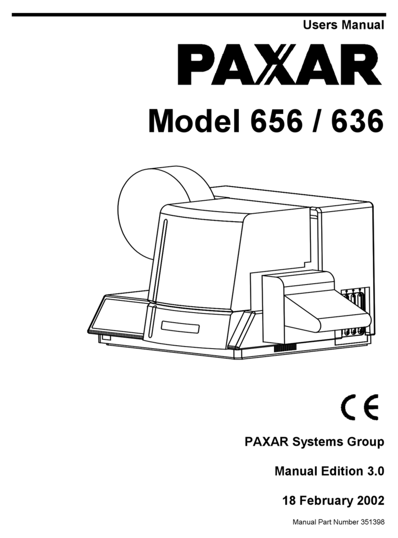 Paxar 656 / 636 User manual