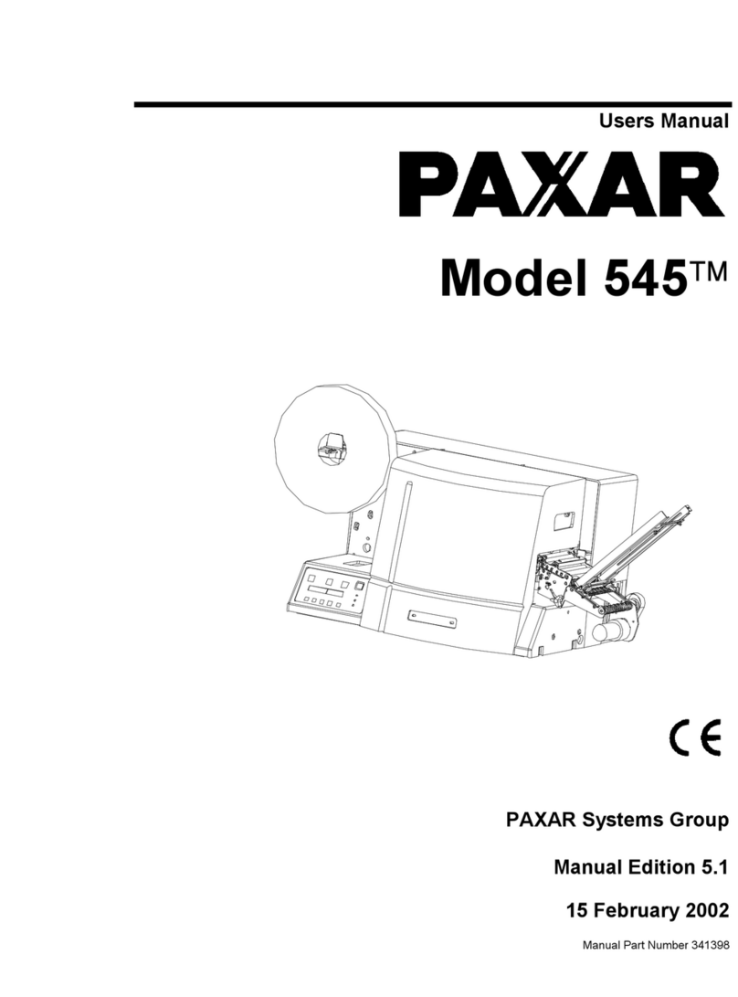 Paxar 545 User manual