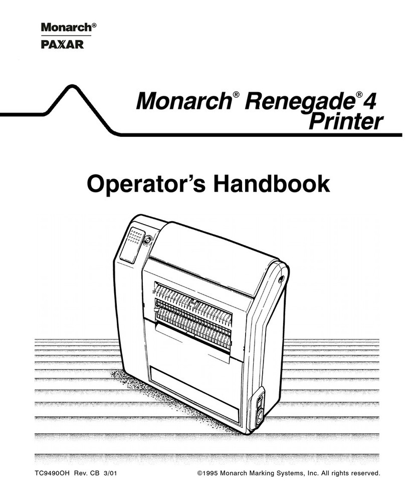 Paxar Monarch Renegade 4 Service manual