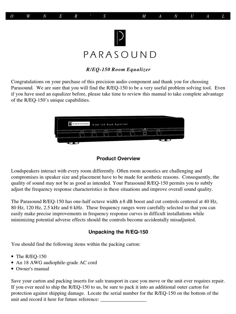 Parasound TDQ-150 owner's manual