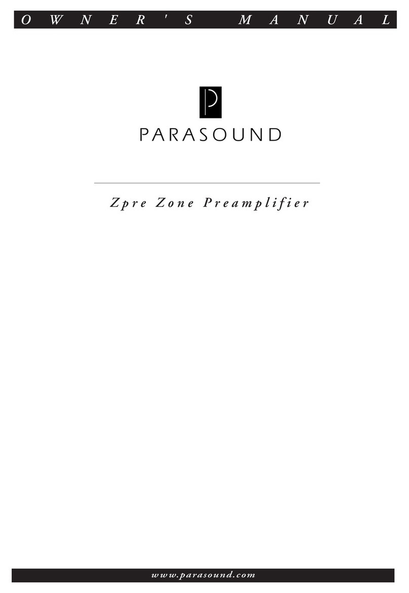 Parasound Zpre Zone User manual
