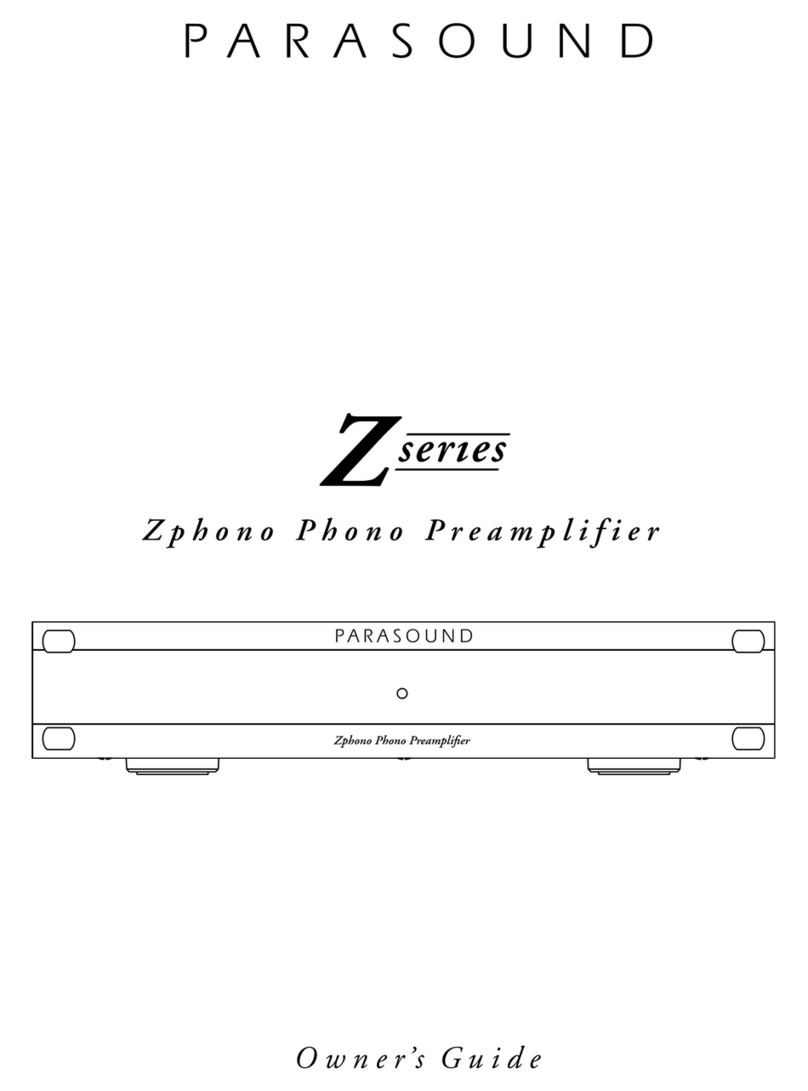 Parasound Z Series User manual