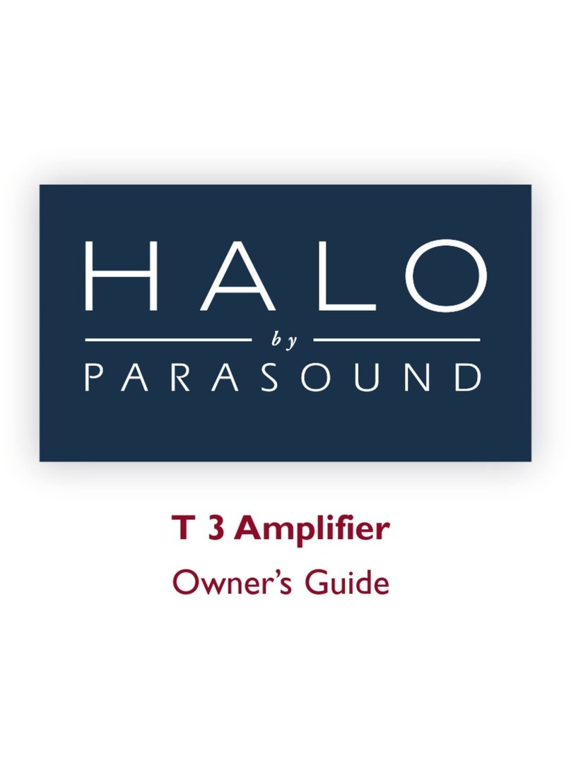 Parasound Halo T 3 User manual