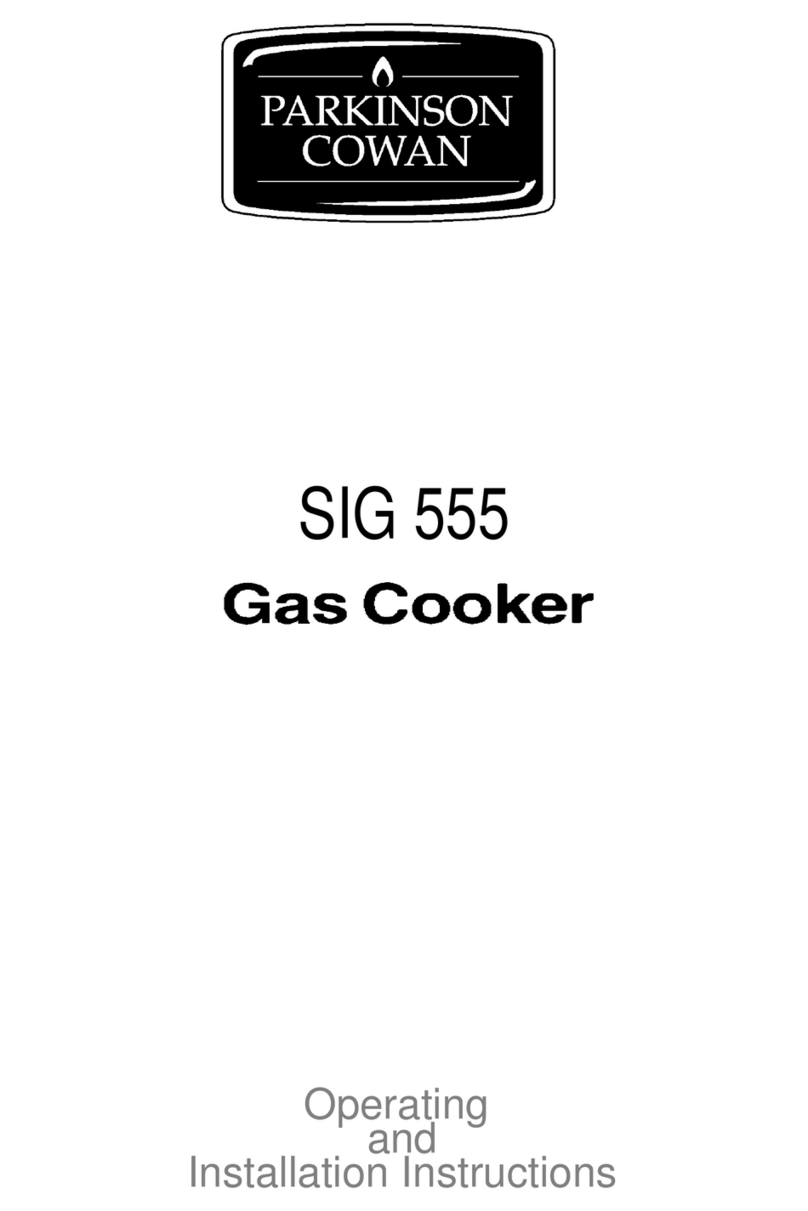 Parkinson Cowan SIG 555 Operating and installation instructions
