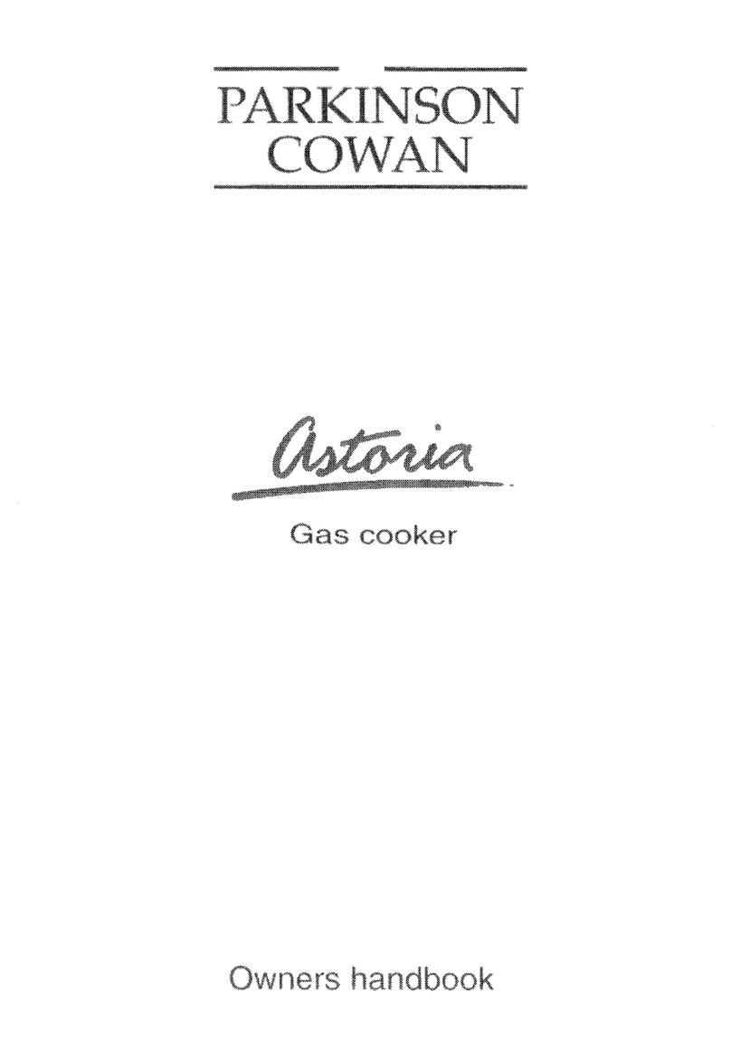 Parkinson Cowan Gas Cooker U04120 User guide